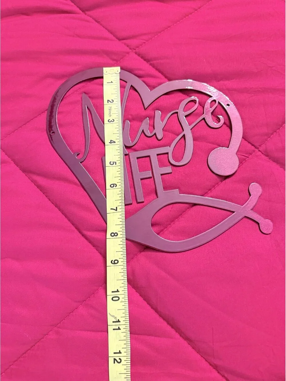 Nurse Life Metal Wall Decor – Heart Stethoscope Sign – Nurse Gift